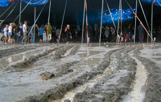 Arvikafestivalen mud stage