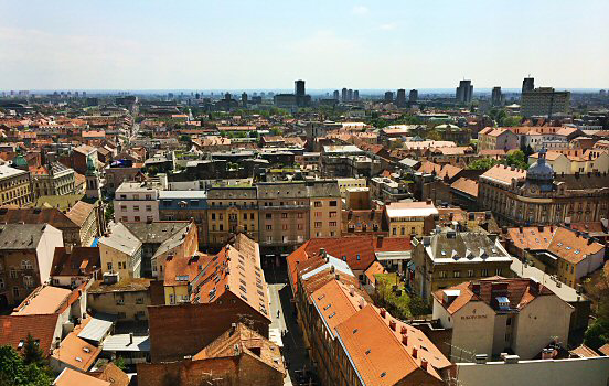 View from Lotrscak Tower, Zagreb