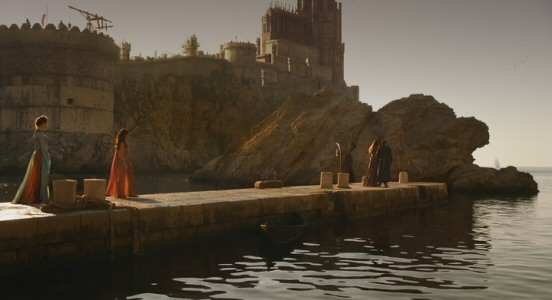 Lord Baelish talking to Sansa Stark