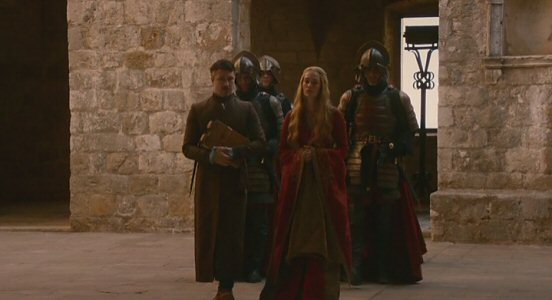 Cersei taking a walk with Baelish