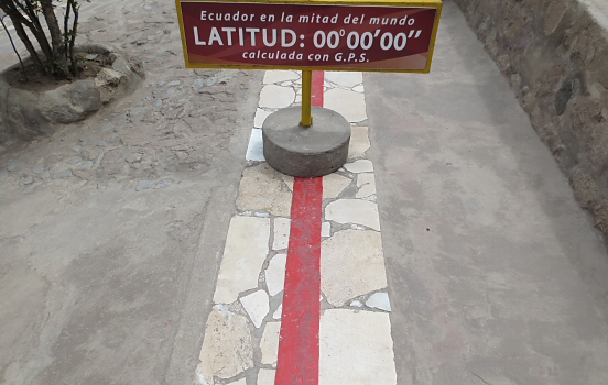 The red equator in Ecuador