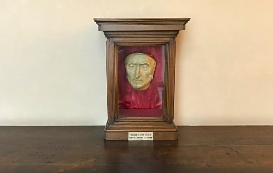 Dante's death mask in Palazzo Vecchio, Florence