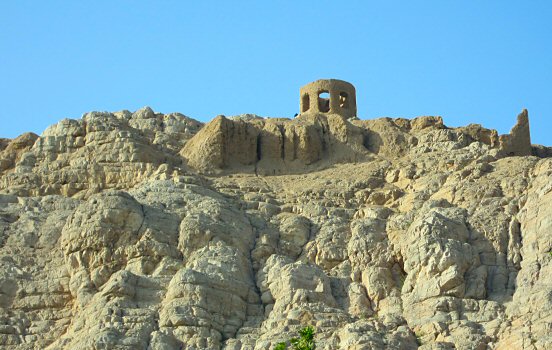 Fire temple Ateshkadeh-ye Esfahan from below