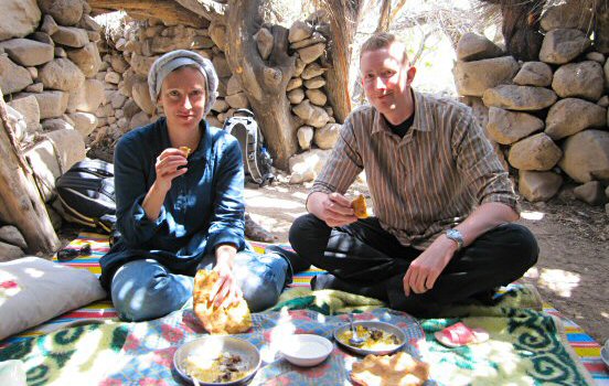 Tea time in a village near Meymand