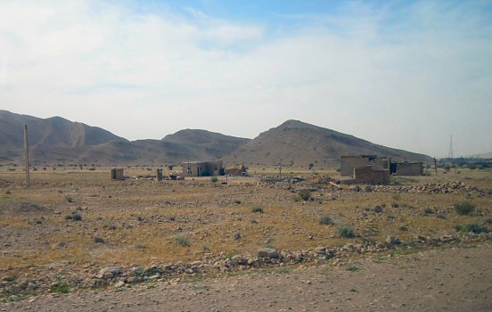 Desert road in southern Iran