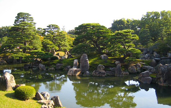 Garden of Nijo-jo castle in Kyoto