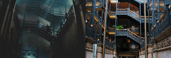Blade Runner scene, Bradbury Building, Los Angeles