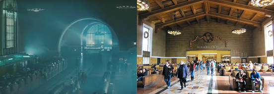 Blade Runner scene, Union Station, Los Angeles