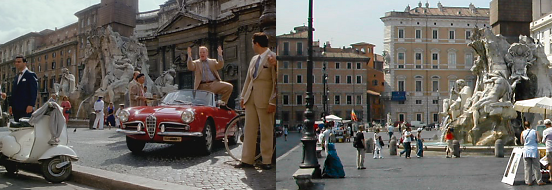 Talented Mr Ripley scene, Piazza Navone, Rome
