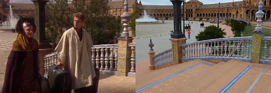 Star Wars Episode 2 scene, Plaza de España, Seville