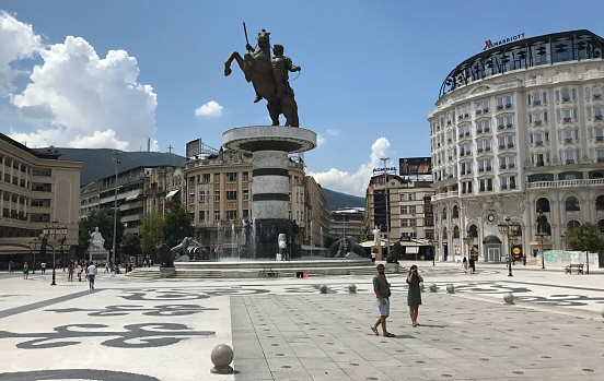Alexander the Great statue in Skopje