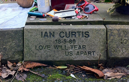 Ian Curtis grave in Macclesfield