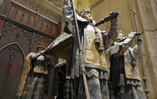 Tomb of Columbus in cathedral of Seville
