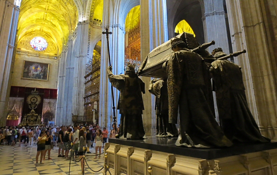 Tomb of Columbus in cathedral of Seville