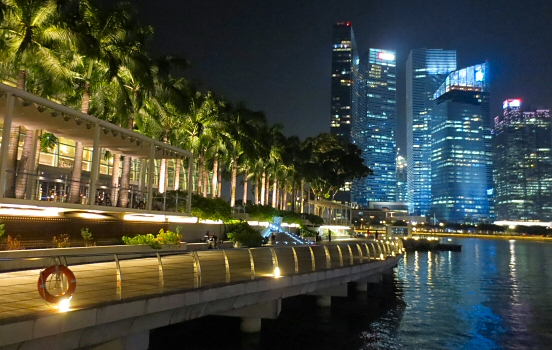 Waterfront in Marina Bay area, Singapore
