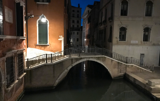 Bridge at night, Venice