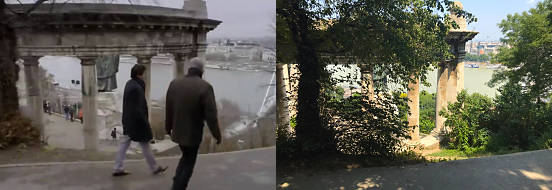 Parts Unknown scene,  Anthony Bourdain at Gerard of Csanád Monument, Budapest