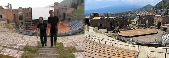 No Reservations scene, Anthony Bourdain at Teatro Antico, Taormina