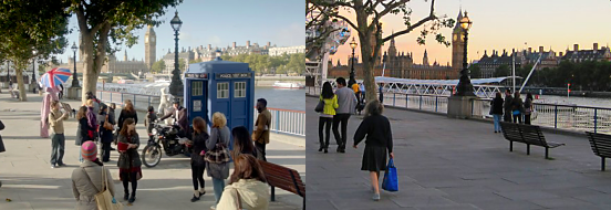 Dr Who scene, Jubilee Gardens, London