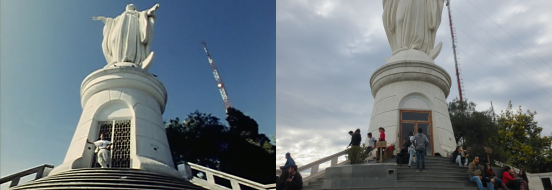 Pole to Pole scene, Michael Palin at Cerro San Cristobal, Santiago