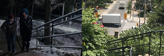 Scott Pilgrim scene, Baldwin Steps, Toronto