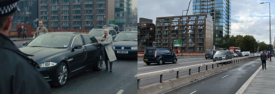 Skyfall scene, Vauxhall Bridge, London