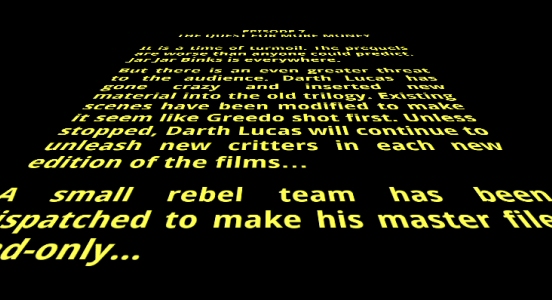 Star Wars scroller