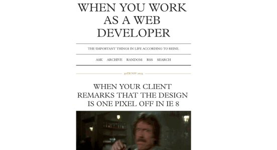 When You Work as a Web Developer