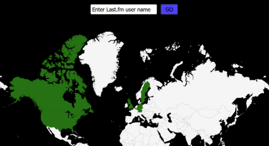 Last.fm band map screenshot